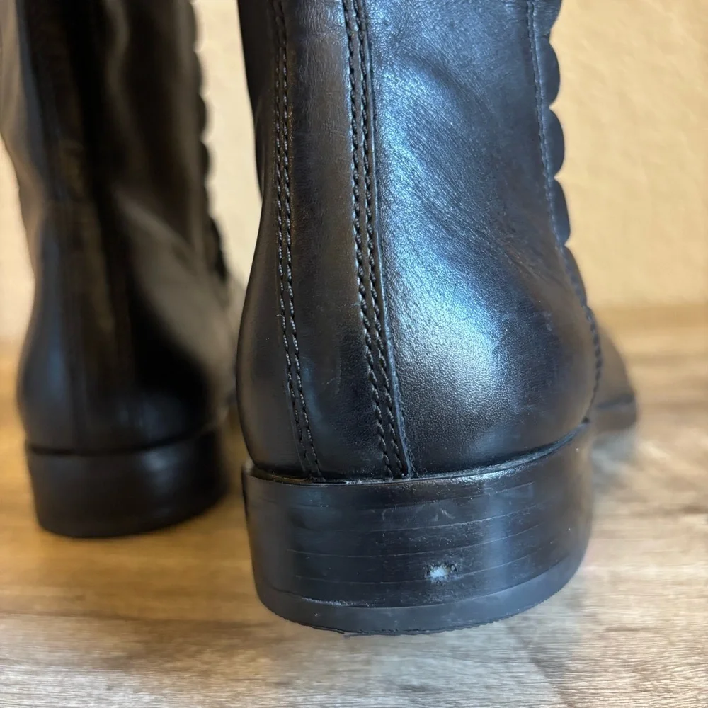 Kate Spade Rayna Black Tall Leather Boots Womens size 8.5